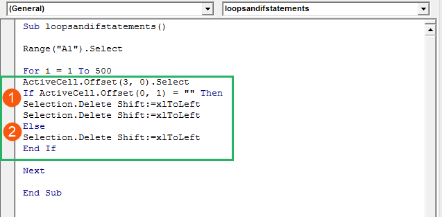 Excel Macro if code