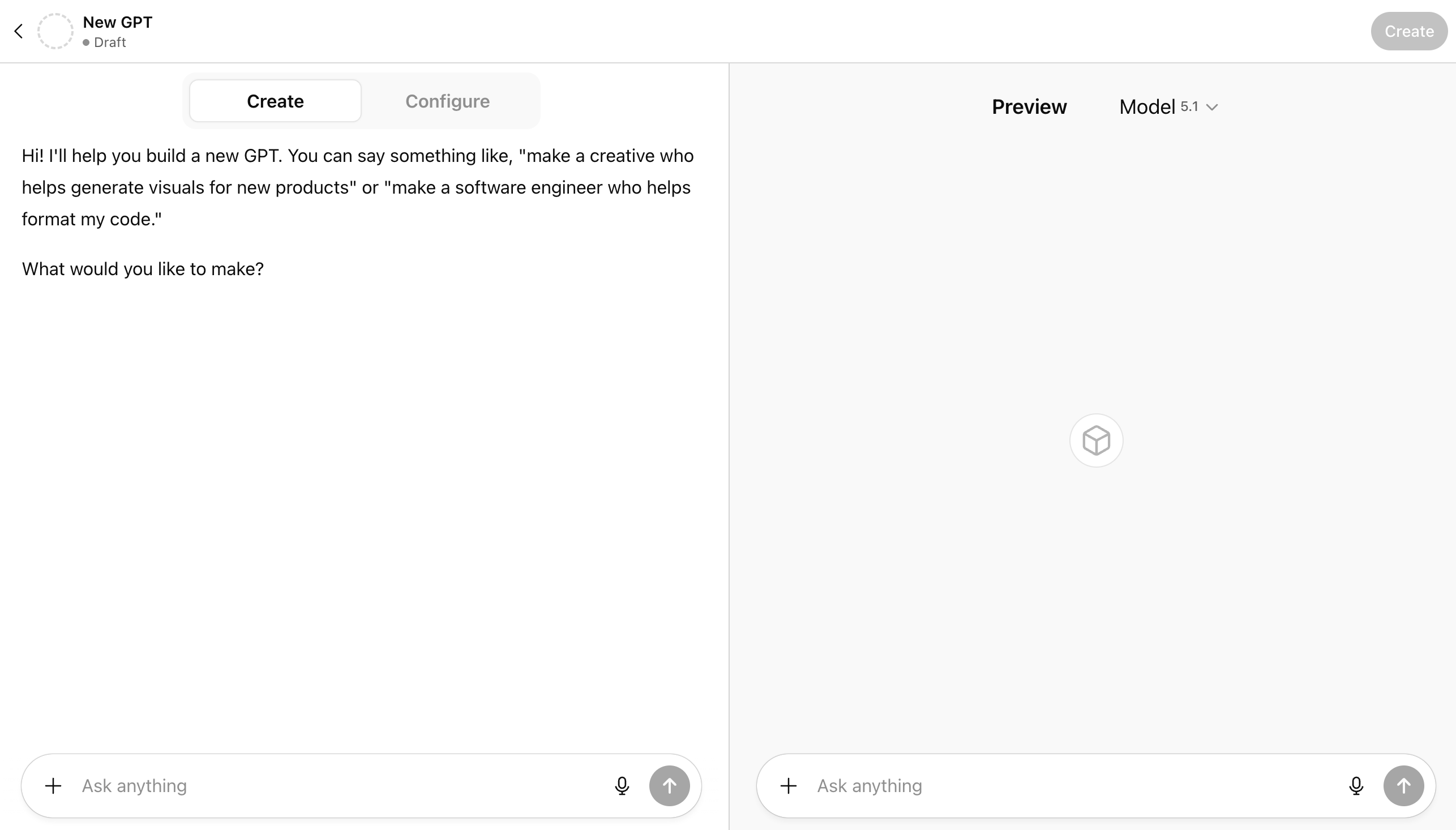 OpenAI's GPT homepage. 