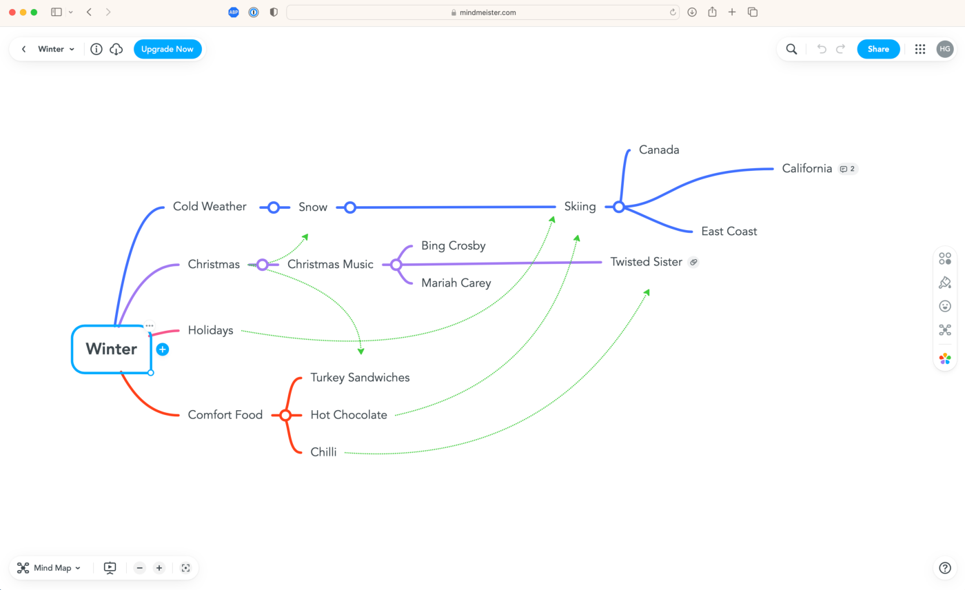 MindMeister, our pick for the best collaboration software for mind mapping.