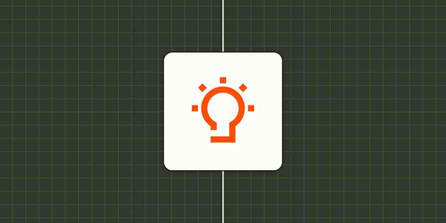 Hero image with a light bulb icon