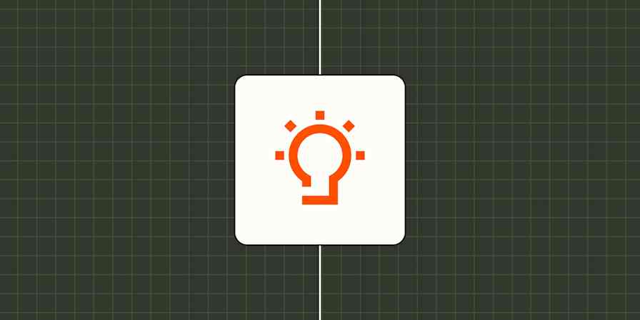 Hero image with a light bulb icon