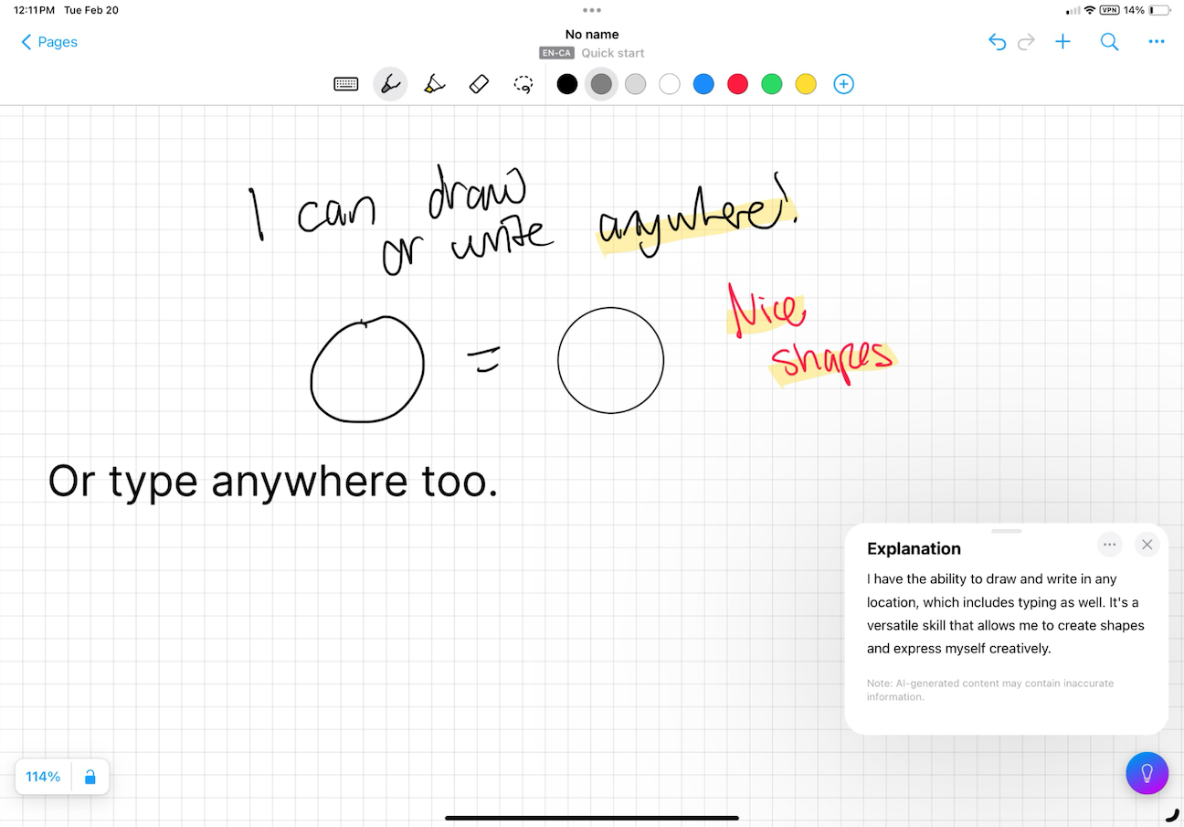 Nebo, our pick for the best iPad note taking app for handwriting-to-text