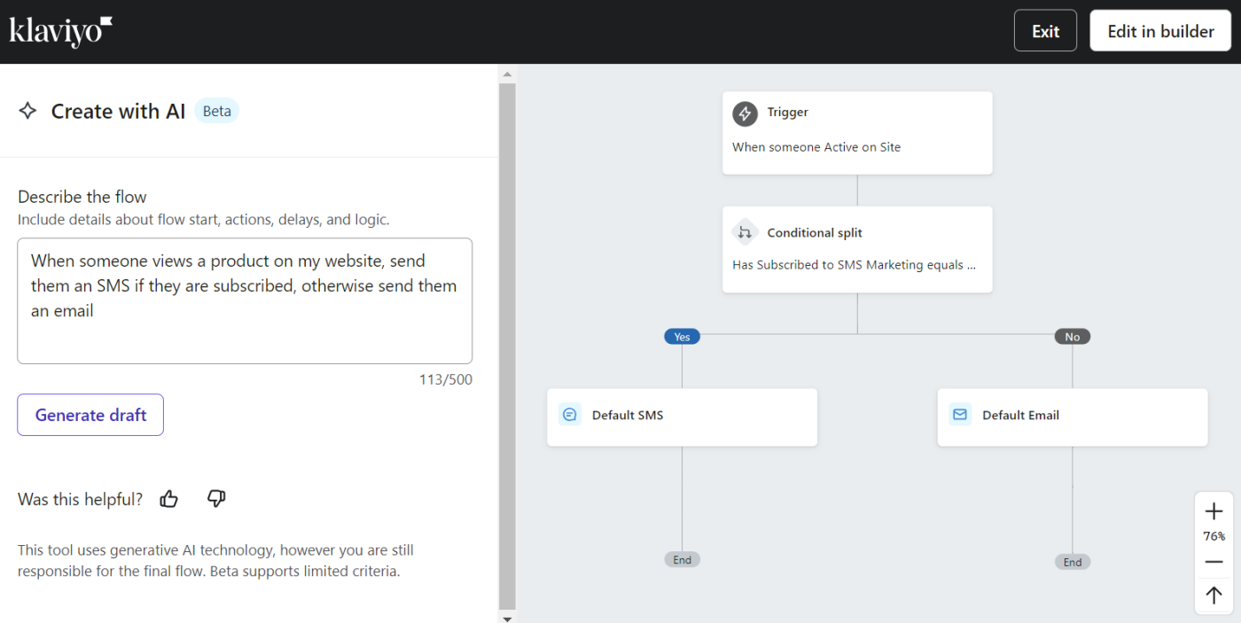 Klaviyo's Flows AI tool