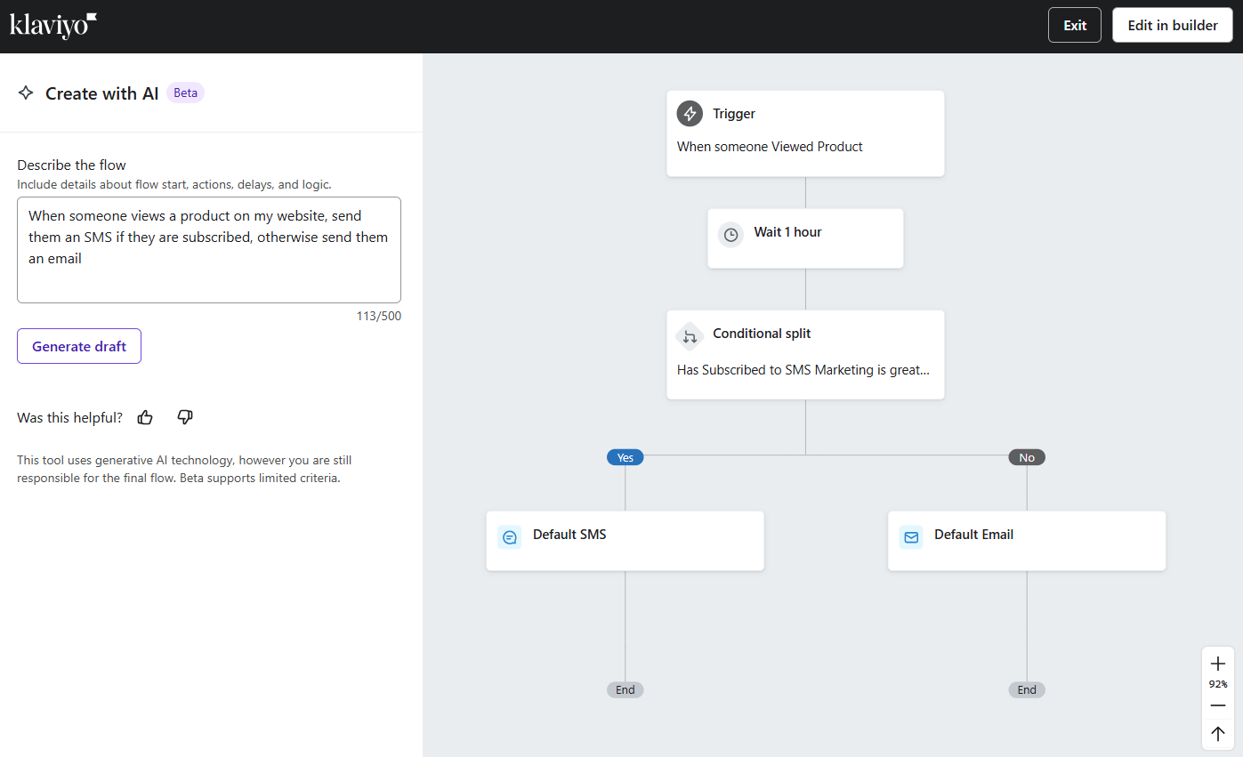 Klaviyo's Flows AI tool