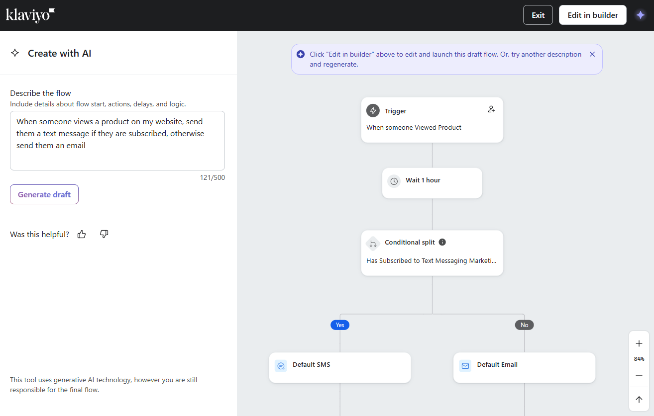 Klaviyo's Flows AI tool