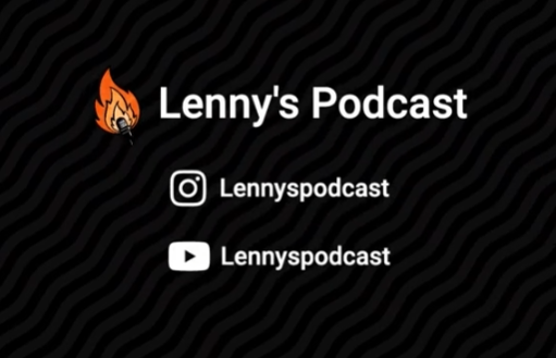 Lenny's Podcast promoting its Instagram and YouTube pages on its TikTok