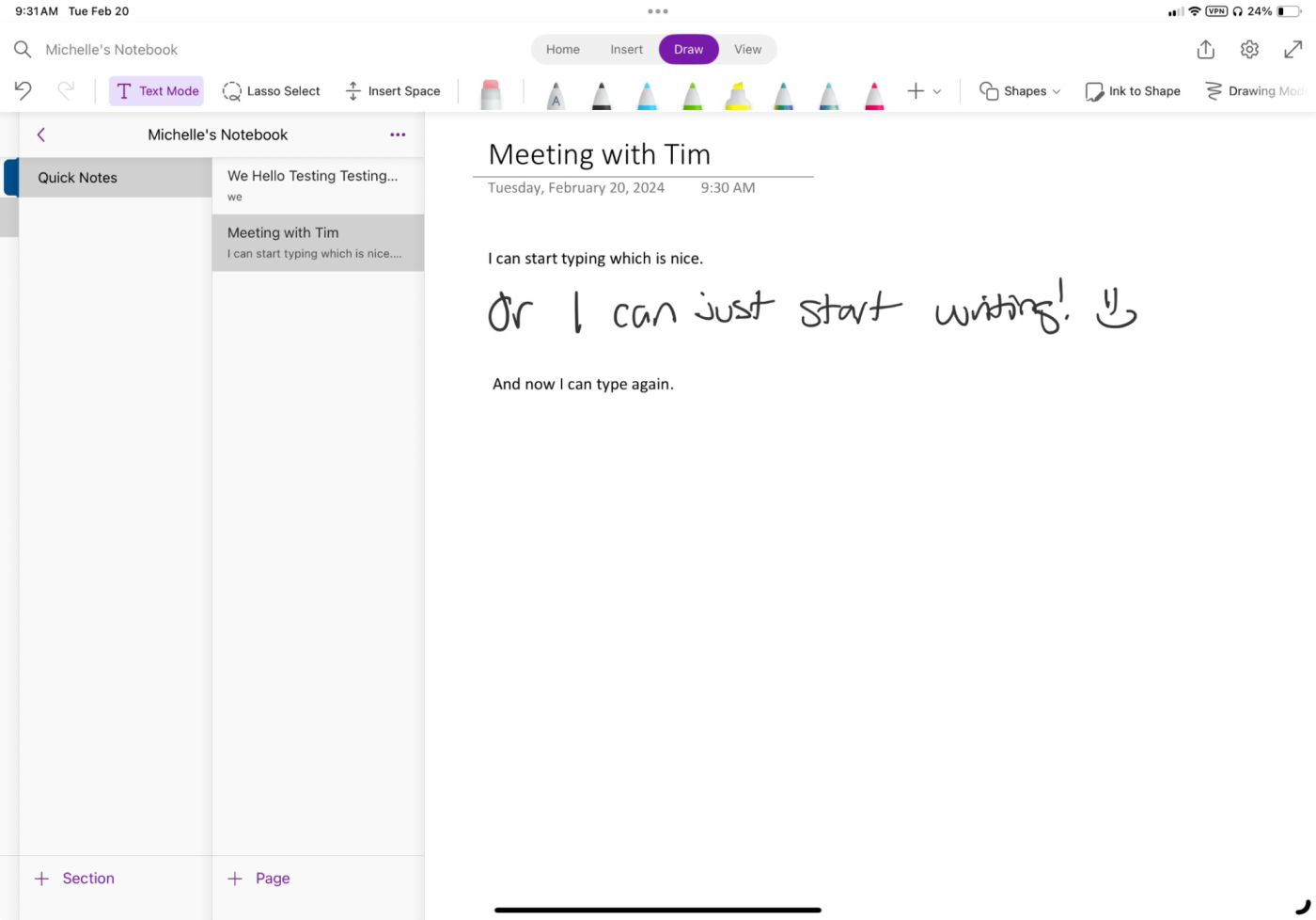 OneNote, our pick for the best iPad note-taking app for Windows users
