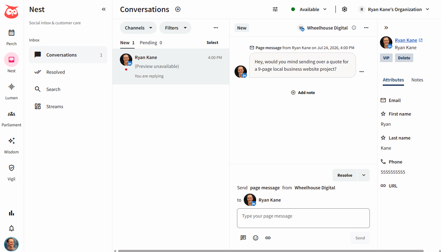 Hootsuite's Conversations feature