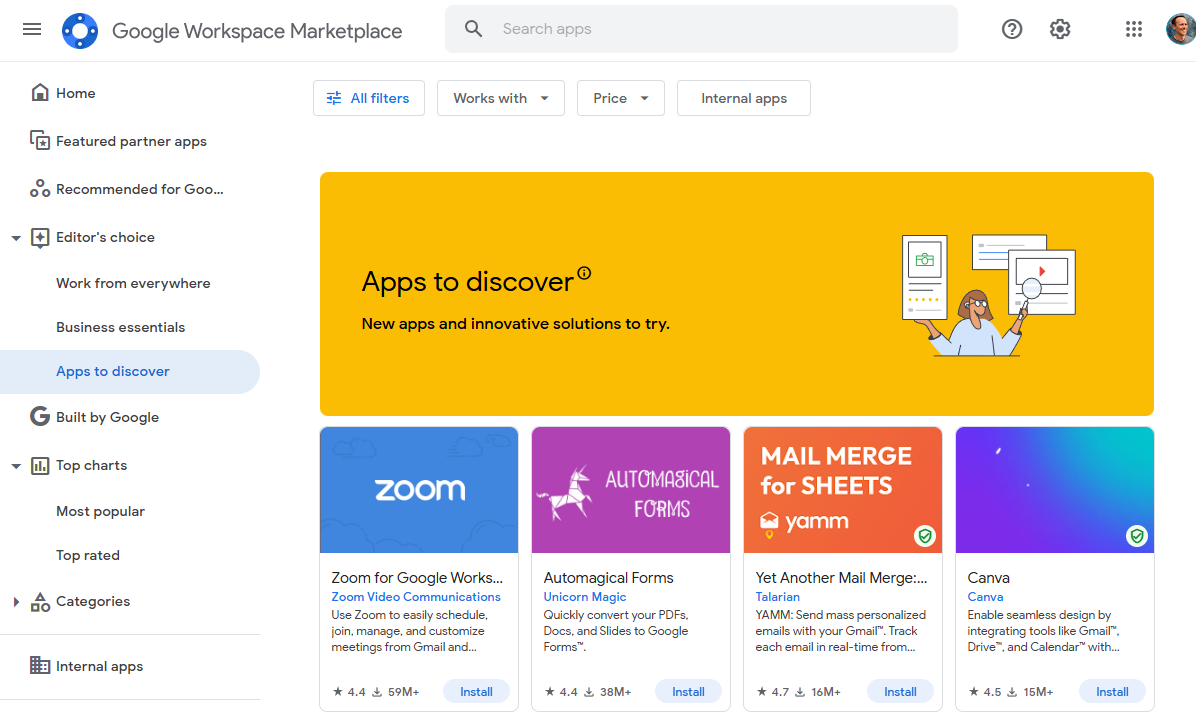 The Google Workspace Marketplace