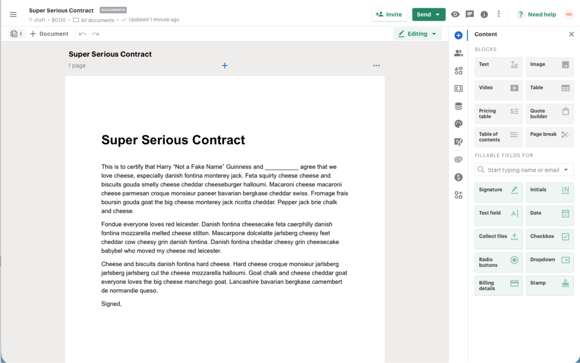 PandaDoc, a DocuSign alternative