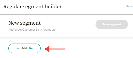 Adding a filter segment to an automated email campaign in Mailchimp