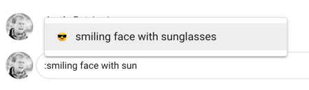 Adding emoji in Google Chat