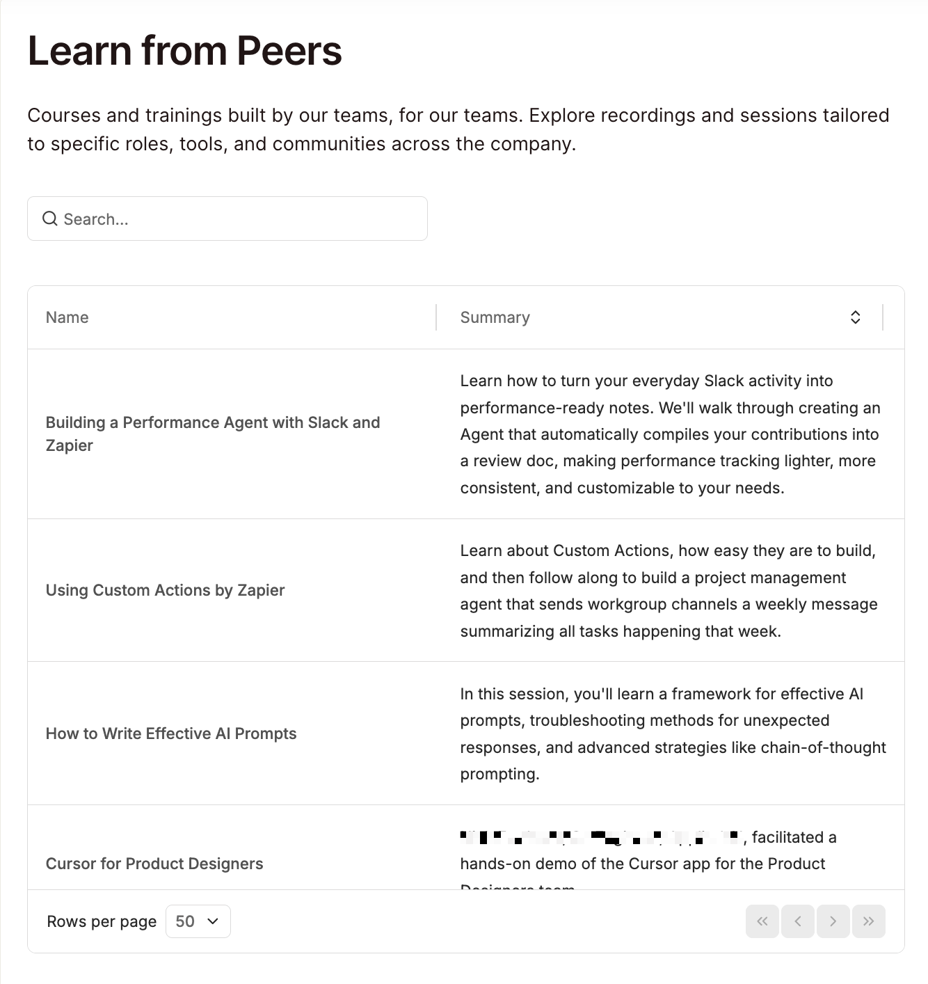 List of AI courses and trainings from Zapier peers. 
