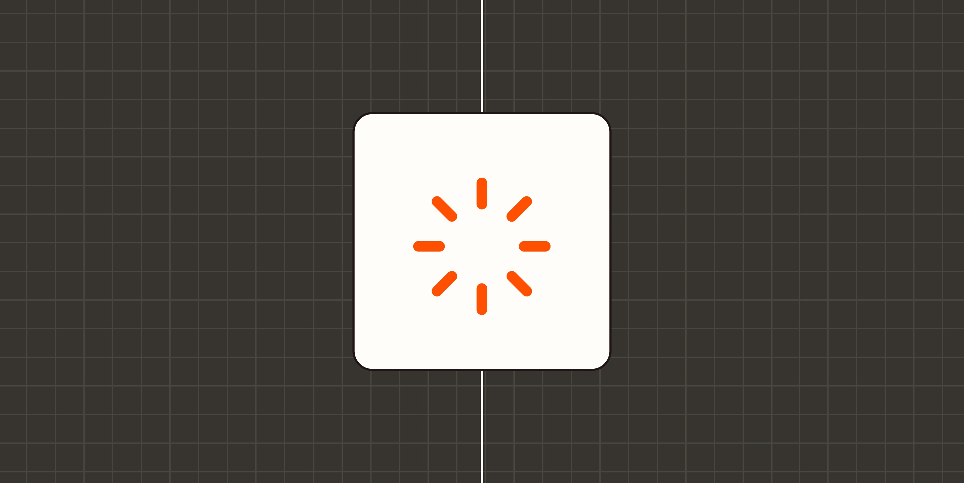 Hero image with an icon representing a sparkle