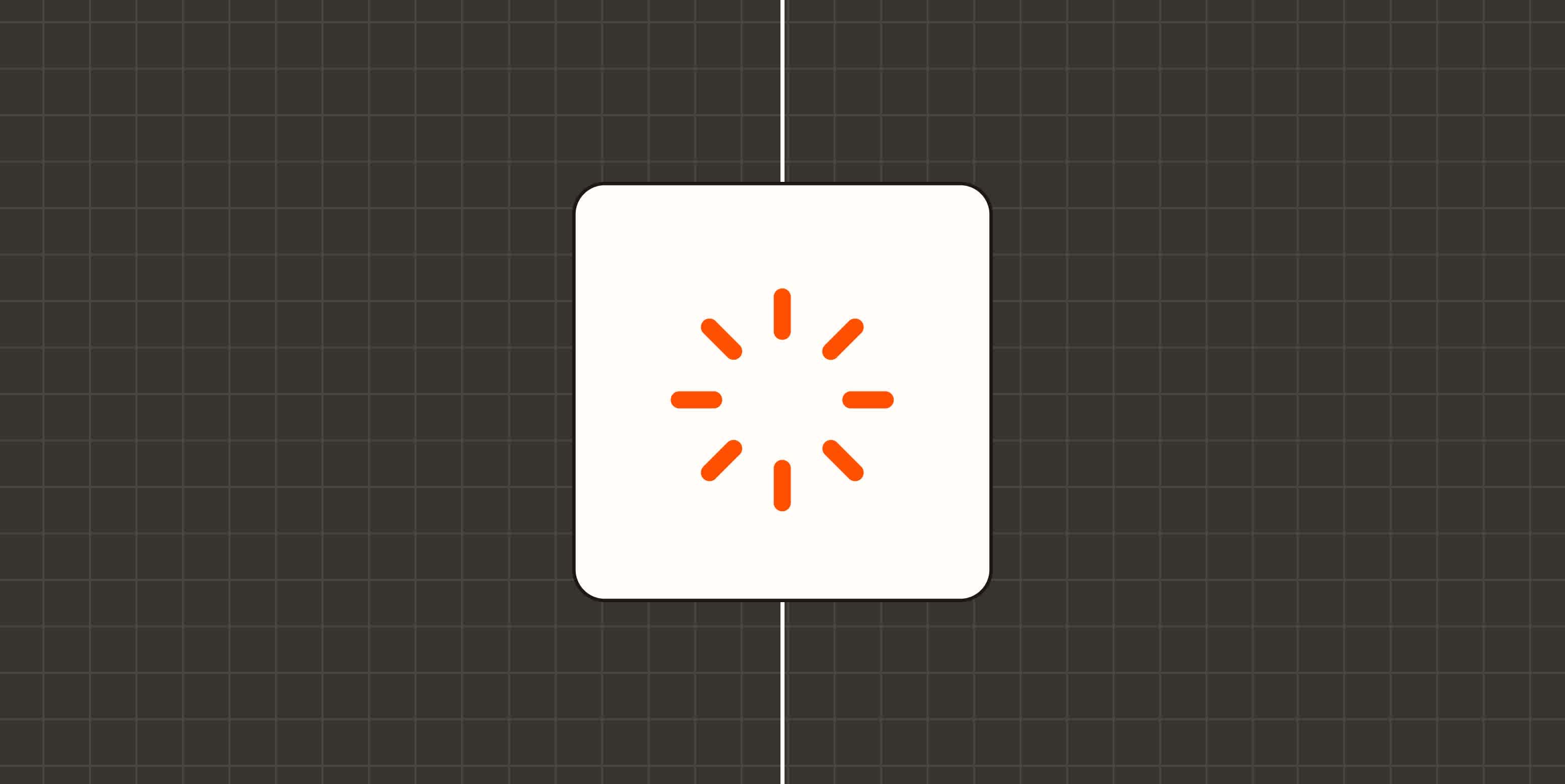 Hero image with an icon representing a sparkle