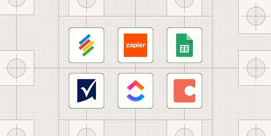 Hero-Bild mit den Logos der besten Airtable-Alternativen