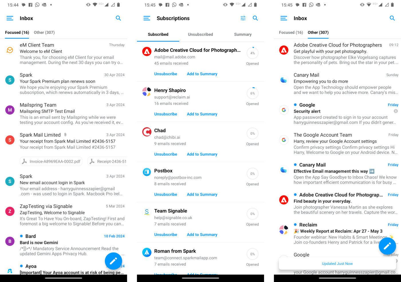 Edison Mail, our pick for the best Gmail alternative for Android