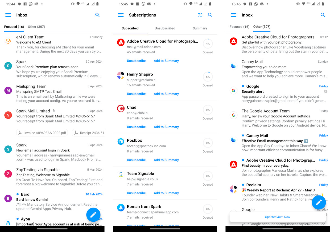 Edison Mail, our pick for the best Gmail alternative for Android