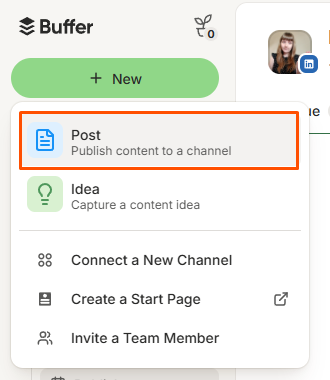 Creando una publicación en Buffer