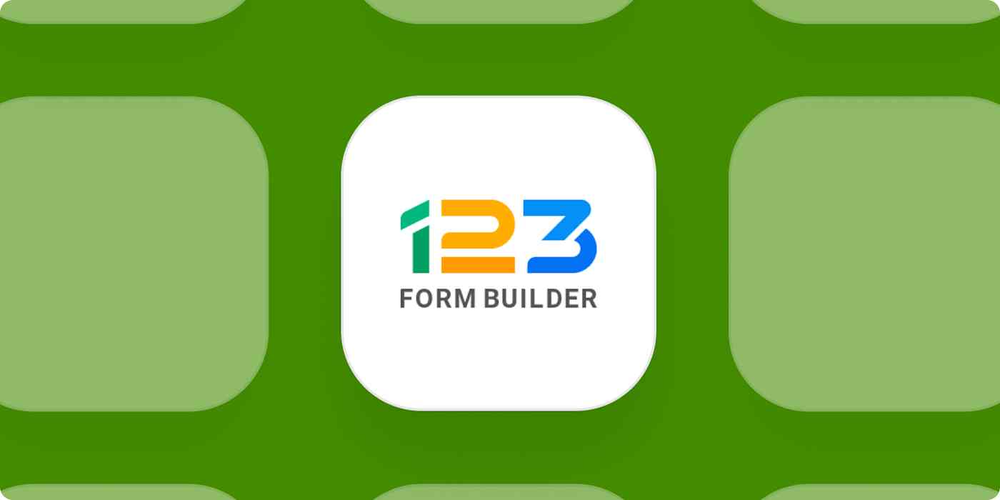 123 Form Builder logo on a green background