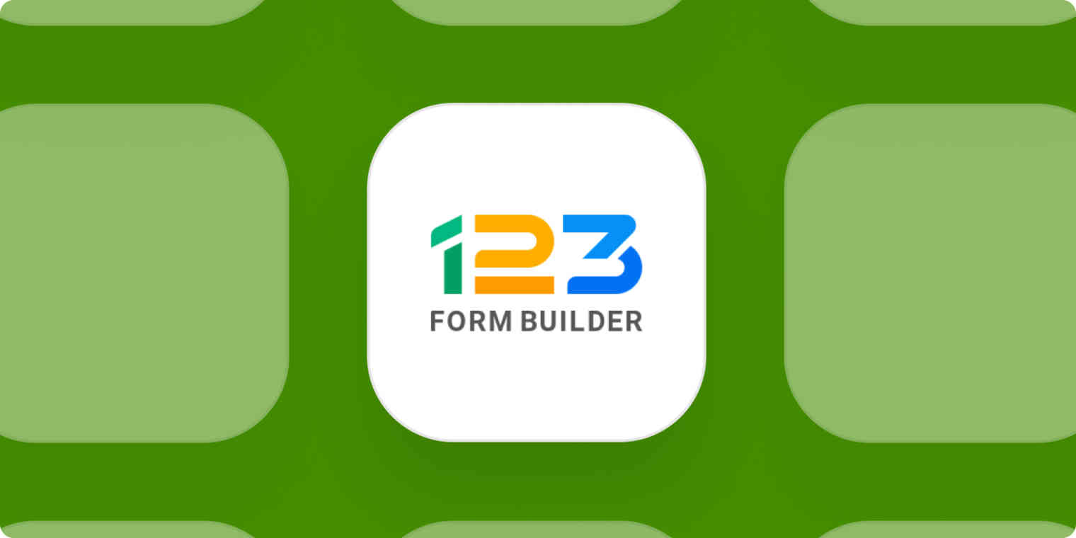 123 Form Builder logo on a green background