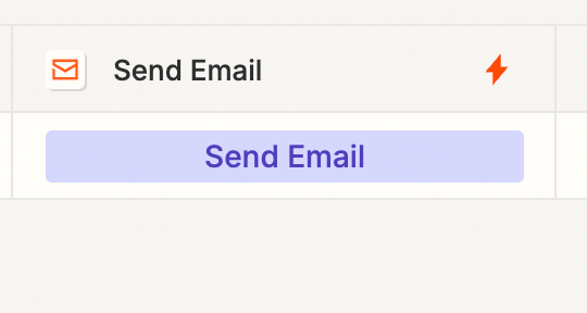 Screenshot of send email button