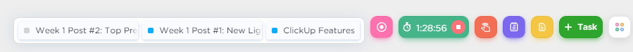 The ClickUp task tray