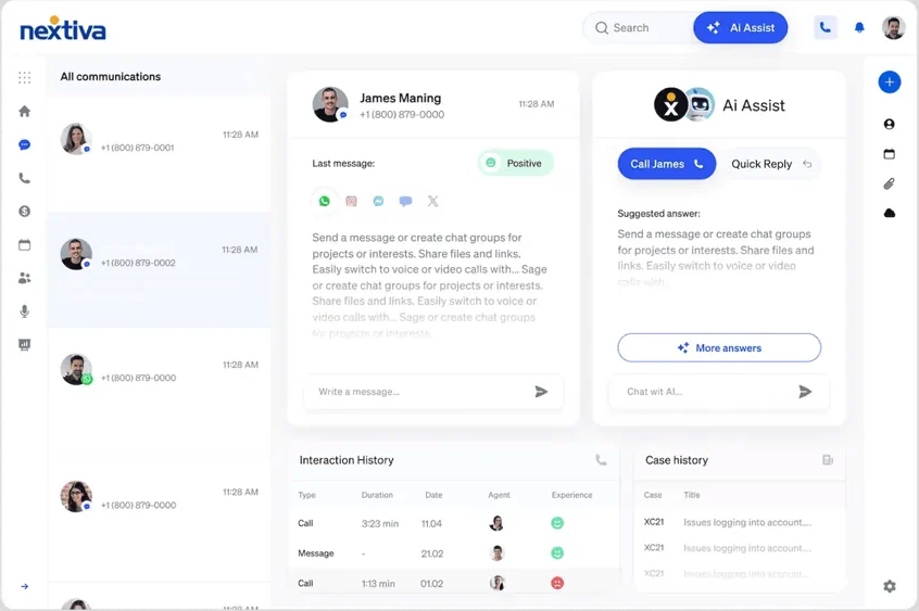 Screenshot of Nextiva, our pick for the best VoIP for customer service-focused businesses