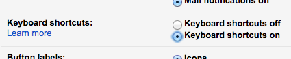 gmail keyboard shortcuts screenshot