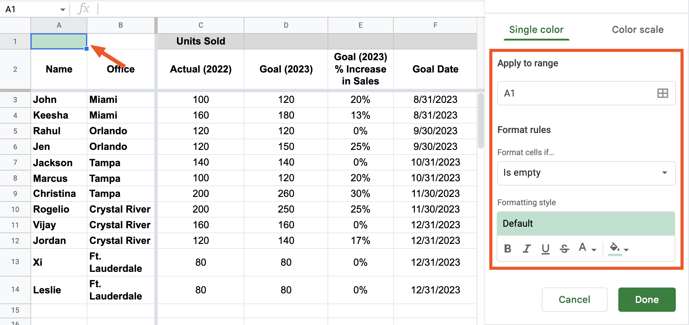 How to use conditional formatting in Google Sheets Zapier