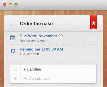 Wunderlist reminders
