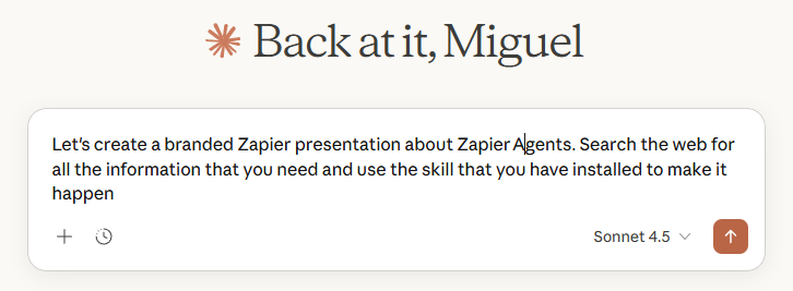 Prompting Claude to use a Skill