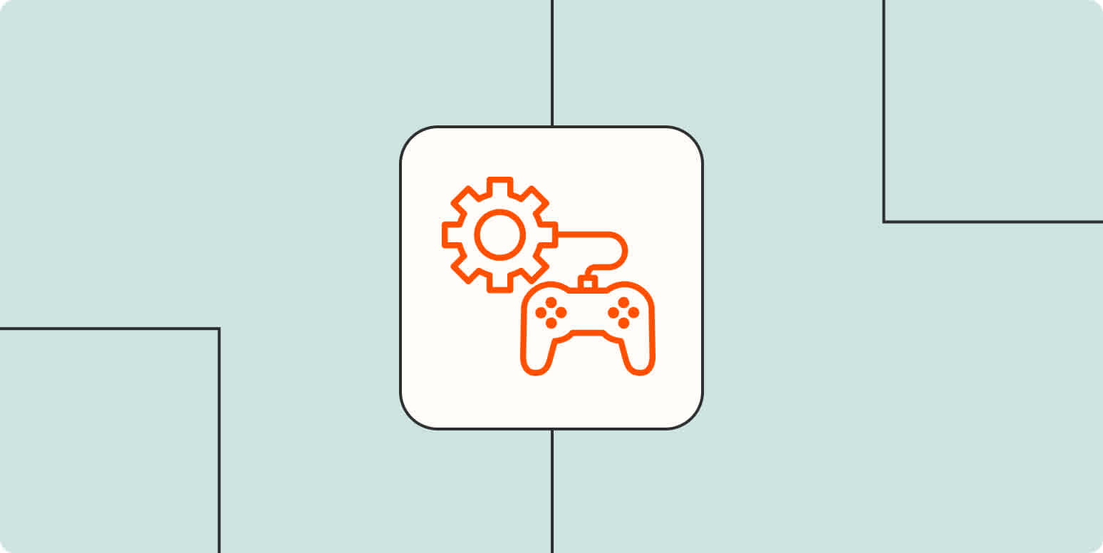 Hero image with a logo representing gamification