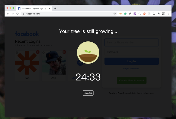 Forest for Chrome screenshot