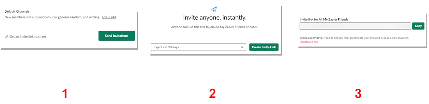 Create invite link