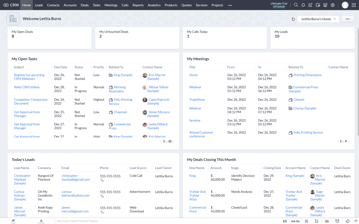 Zoho CRM, our pick for the best CRM for scaling your small business