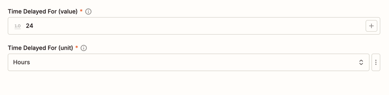 A screenshot of the delay stage setup in the Zapier editor.