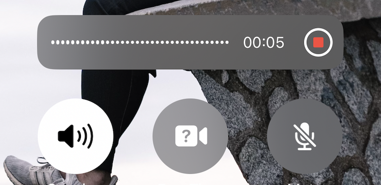Call recording monitor on iPhone. 