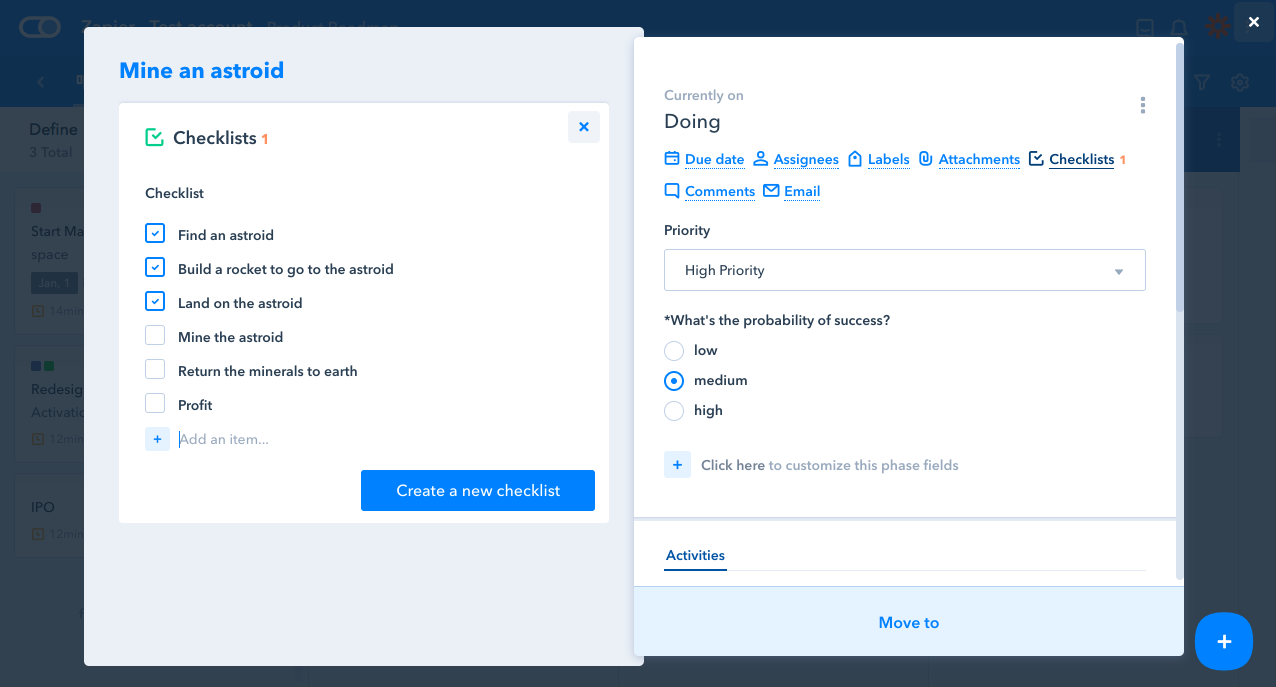Pipefy card