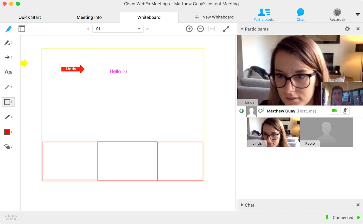 Screenshot of Cisco Webex Meetings.