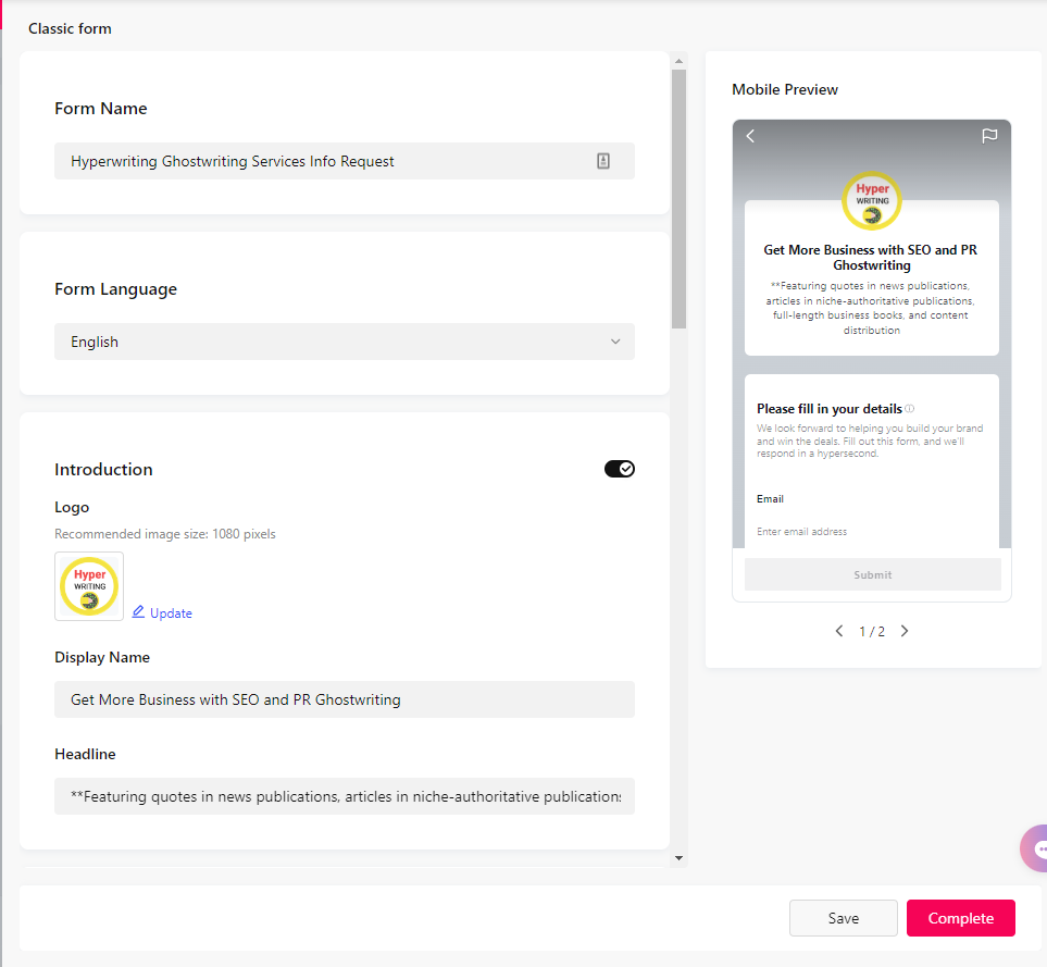 Creating a lead gen form in TikTok Ads Manager