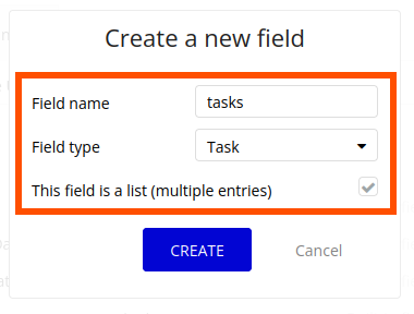 Create a new field with multiple entries