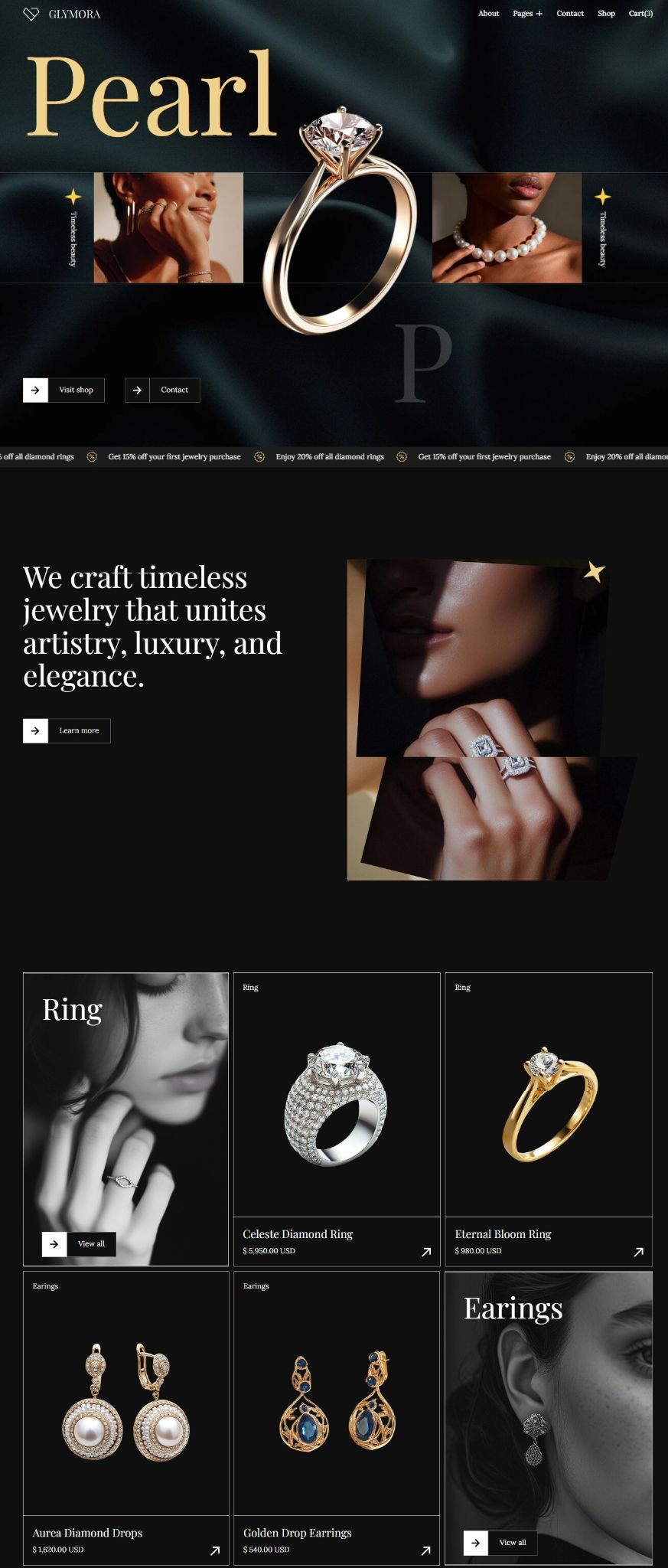 An example eCommerce site built with Webflow