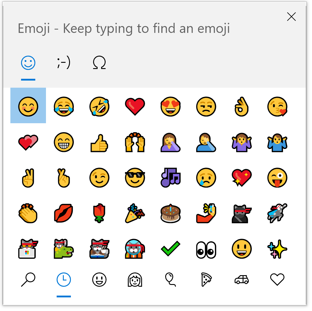 The system-wide emoji for Windows