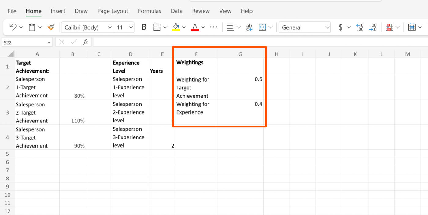 Screenshot of how to enter formulas in Excel using cell references, step three