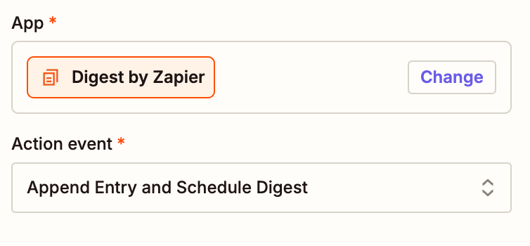 Screenshot of digest by zapier