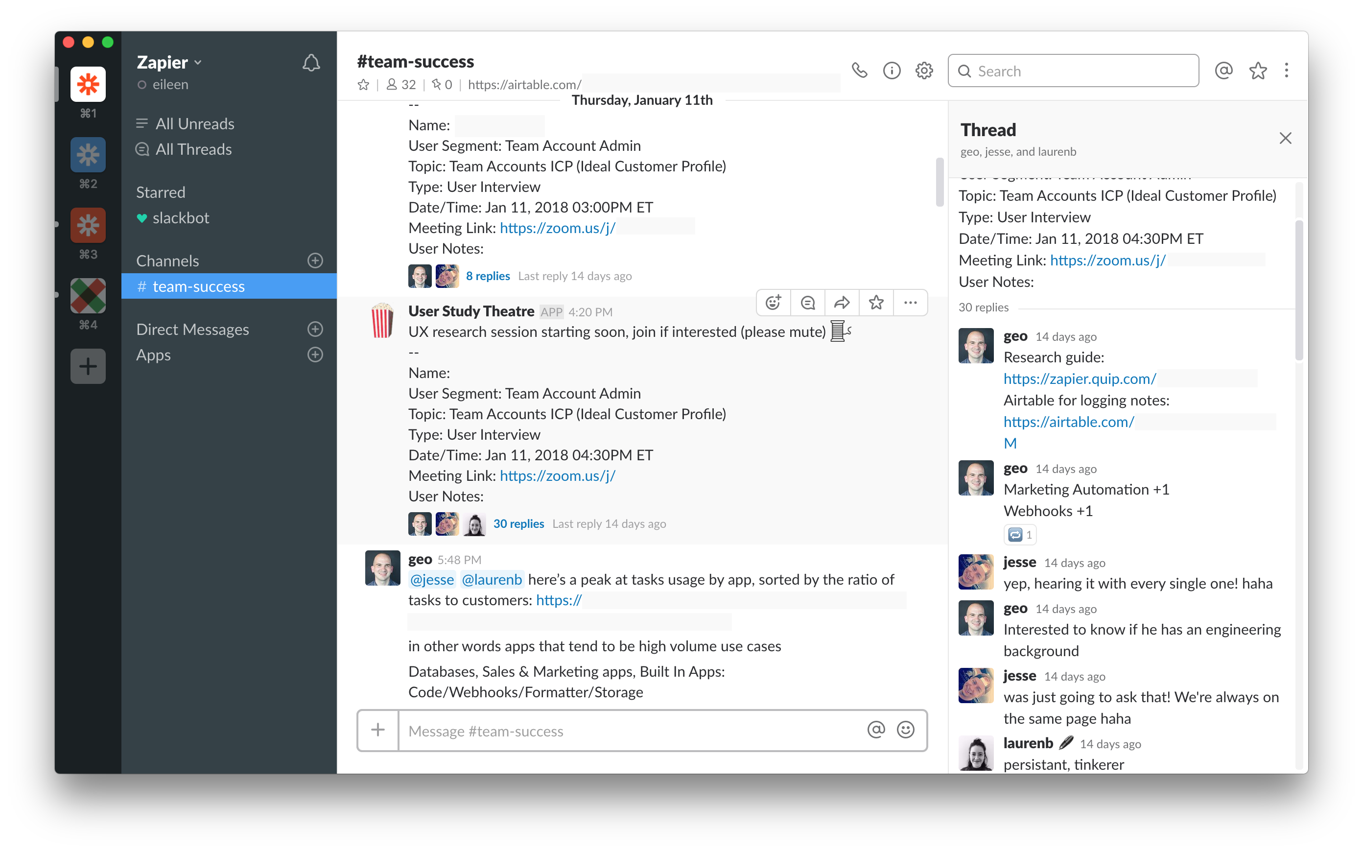 Slack bot notification