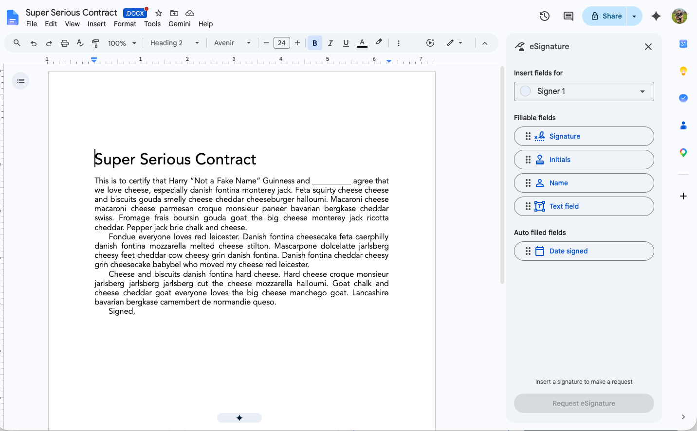 Google Drive eSignature, a DocuSign alternative