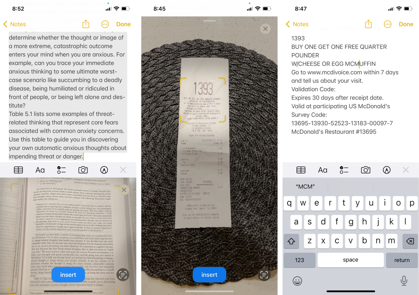 Apple Notes, our pick for the best mobile scanning app for iPhone users
