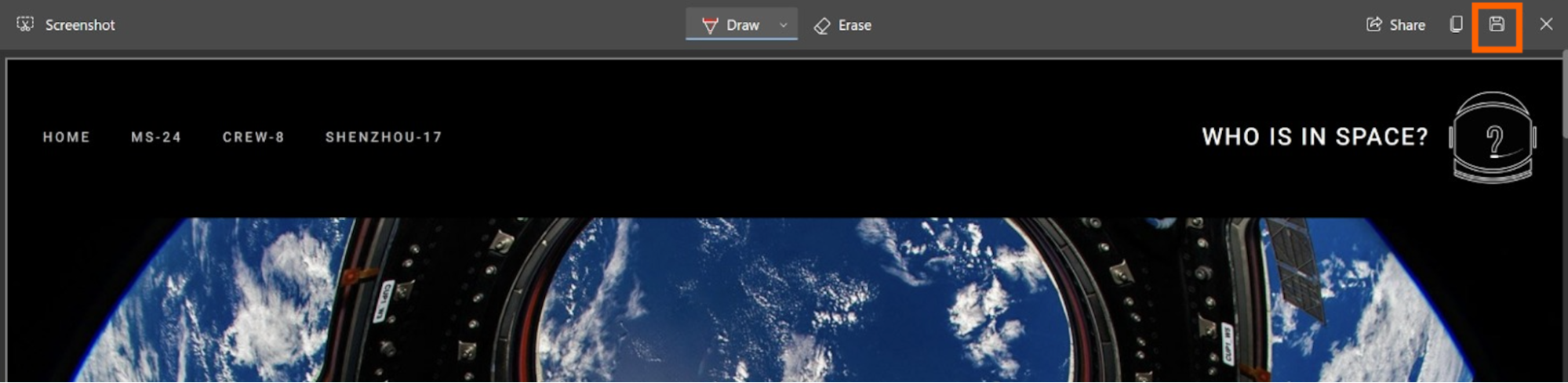 Firefox's right-click menu showing the straightforward screenshot option